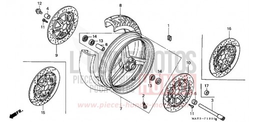 FRONT WHEEL CBR1100XXW de 1998